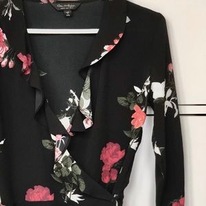 Miss Selfridge floral wrap blouse